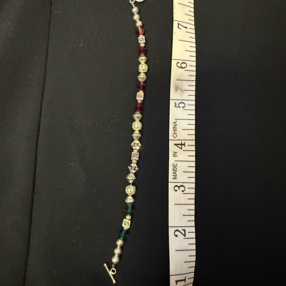 Elegant Sterling Silver Beaded Bracelet